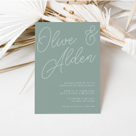 Convite Eucalyptus | Script Watermark Wedding