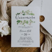 Eucalyptus Simple Brown Floral Quinceañera