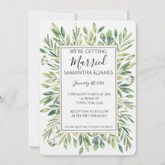Convite Eucalyptus Wedding Invitation
