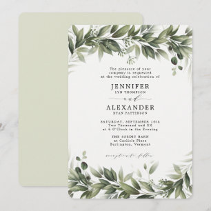 Convite Eucalyptus Weding Invitation