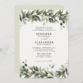 Convite Eucalyptus Weding Invitation