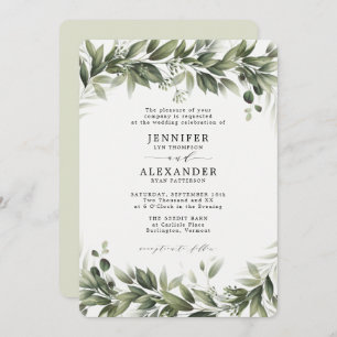 Convite Eucalyptus Weding Invitation