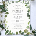 Convite Eucalyptus Weding Invitation<br><div class="desc">Convidado de Casamento Eucalyptus,  em Greenery Rustic.</div>