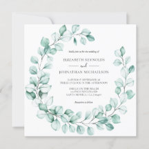 Eucalyptus Wreath Greenery Elegante Watercolor