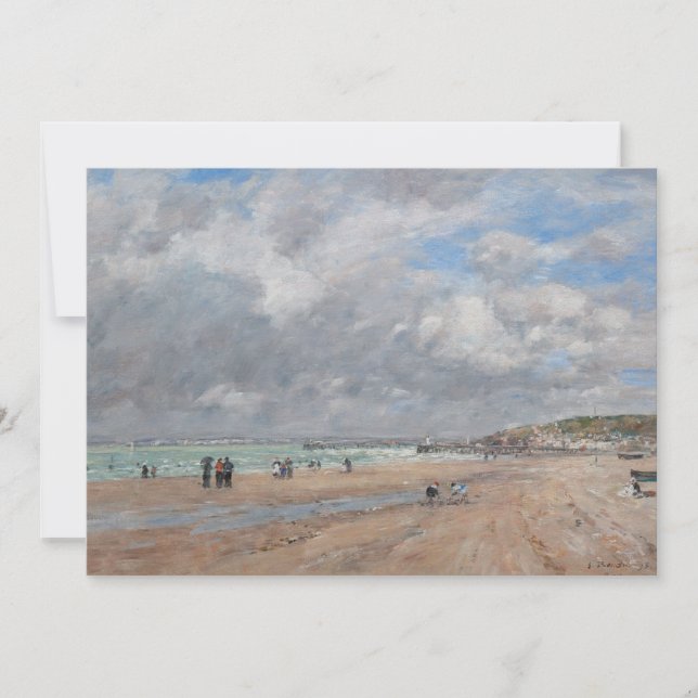 Convite Eugene Boudin - A praia em Deauville (Frente)