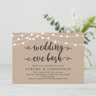 Convite Eve Bash, Janto de ensaio Rustic Kraft