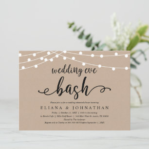 Convite Eve Bash, Janto de ensaio Rustic Kraft