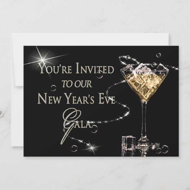 CONVITE EVE GALA DE ANO NOVO - Semiformal - Gelo (Frente)