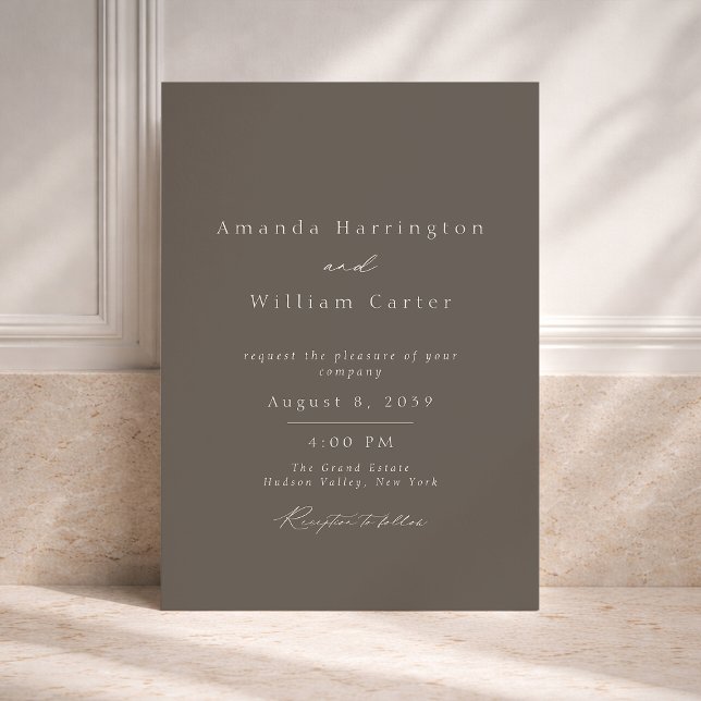 Convite Evening Estate Wedding Invitation (Criador carregado)