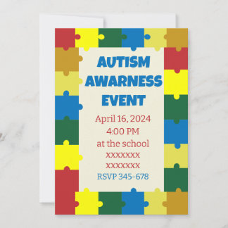 Convite Evento Autism School Awarness