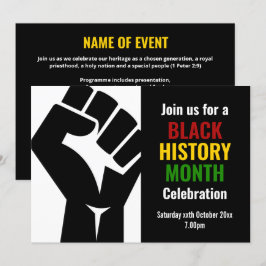 Convite Evento BHM de Celebração MÊS de HISTÓRIA NEGRA