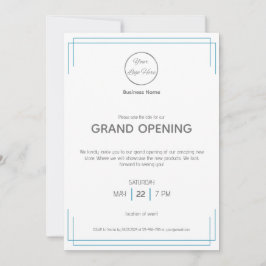 Convite evento comercial versátil branco básico