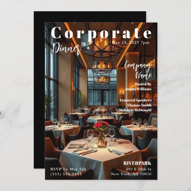 Convite Evento corporativo (Frente/Verso)