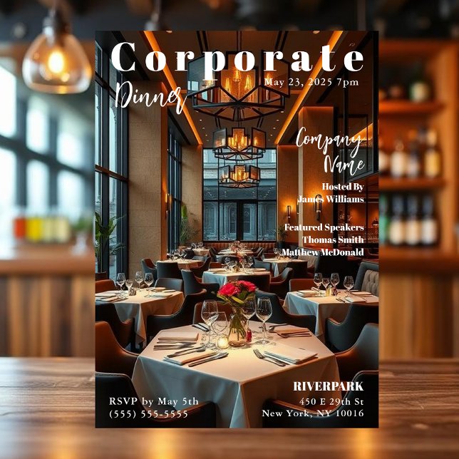 Convite Evento corporativo (Corporate Event Invitation Magazine Style)