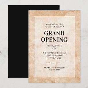 Convite Evento de abertura geral  Fundo Na moda Marble