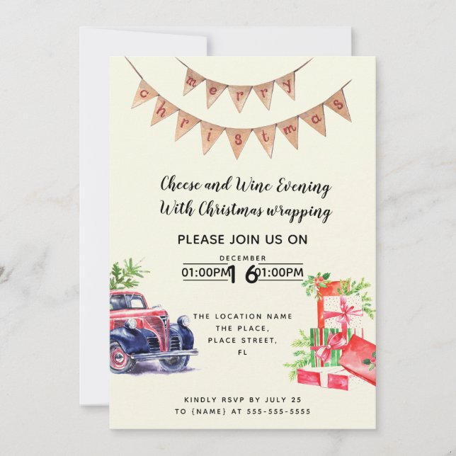 Convite Evento de angariação de fundos para o vinho e o qu (Frente)