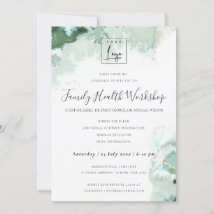 CONVITE EVENTO DE ARTE GEOMÉTRICA DO ABSTRATO DE AQUA MOD