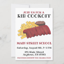 Convite Evento de Caridade do Cookoff de Costela Sobressal
