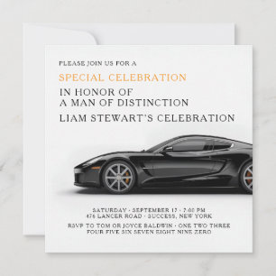 Convite Evento de Carros de Luxo