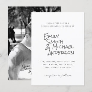 Convite Evento de Casais de Convidados de Tipo Manuscrito