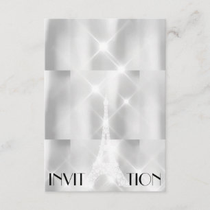 Convite Evento de Chá de panela da Torre Eiffel de Cinza P