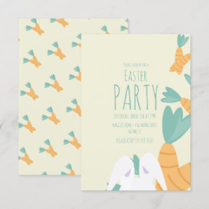 Convite Evento de Coelhinho do Carrot do Partido da pásco