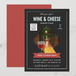Convite Evento de combinação de vinho e queijo adicionar f