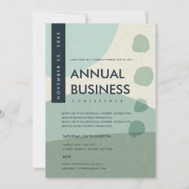 CONVITE EVENTO DE CONFERÊNCIA AZUL AQUA MODERNO ABSTRATO A