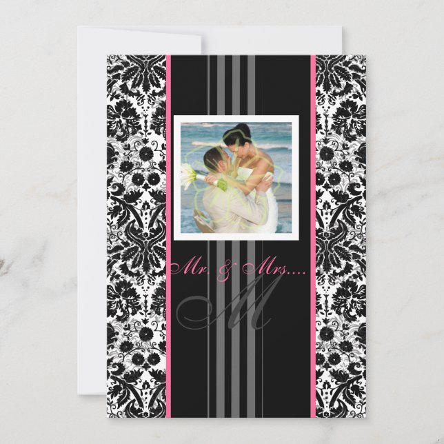 Convite Evento de diy da PixDezines... monograma damasco d (Frente)