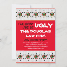 Convite Evento de Férias de Trabalho do Office Ugly Sweate