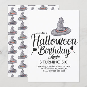Convite Evento de festa de aniversário de Halloween de bru