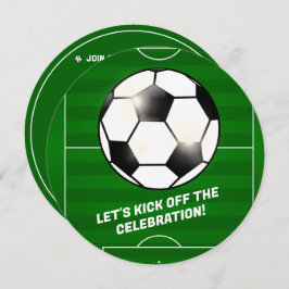 Convite Evento de Festa de aniversário do Tema de Futebol