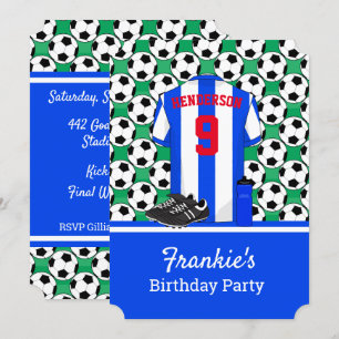 Convite Evento de futebol para jovens BW Stripes