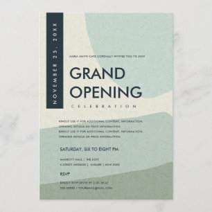 CONVITE EVENTO DE GRANDE ABERTURA ARTE ABSTRATA MODERNA AZ