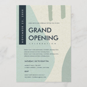 CONVITE EVENTO DE GRANDE ABERTURA DE ARTE ABSTRATA MODERNA