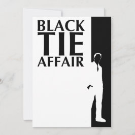Convite evento de gravata preta: silhueta séria