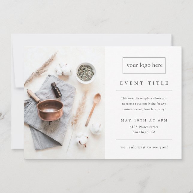 Convite Evento de negócios | Foto profissional moderna (Frente)