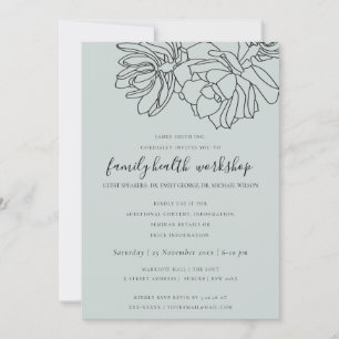 CONVITE EVENTO DE OFICINA DE DESENHO DE CACTO SUCCULENTO D