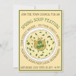 Convite Evento de Provando do Festival de Comida de Chopa 