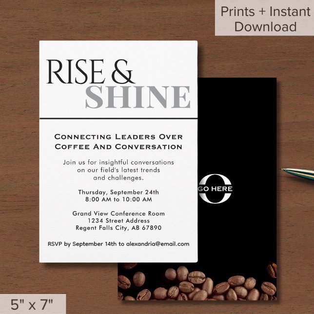 Convite Evento de Rede do Café da Manhã de Negócios (Criador carregado)