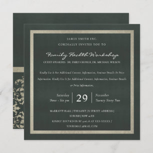 CONVITE EVENTO DE WORKSHOP CLÁSSICO DO SILVER VELVET PRETO