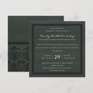 CONVITE EVENTO DE WORKSHOP CLÁSSICO NEGRO VELVET NEGRO