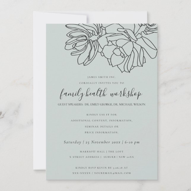 CONVITE EVENTO DE WORKSHOP DO DESERTO DO CACTI SUCCULENTO  (Frente)