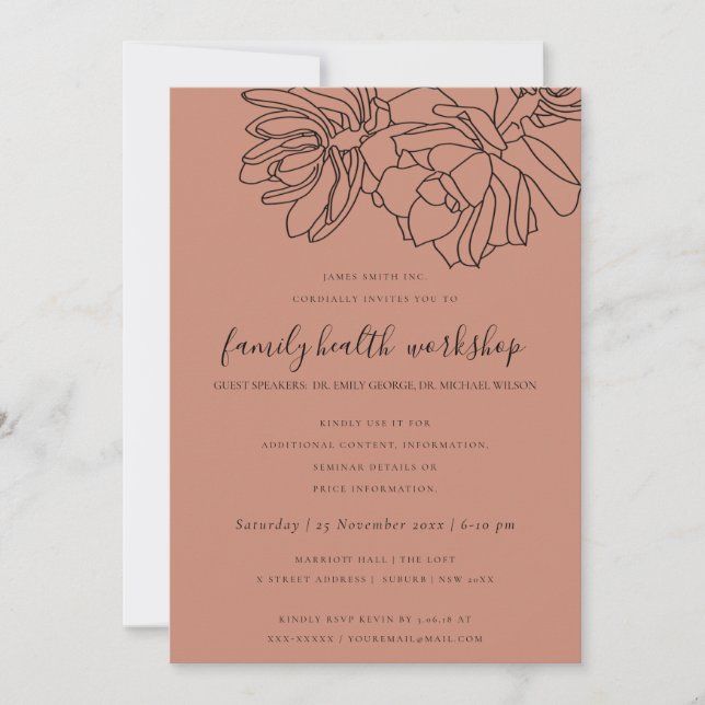 CONVITE EVENTO DE WORKSHOP SUCCULENTE DO CACTI DE DESERHO  (Frente)