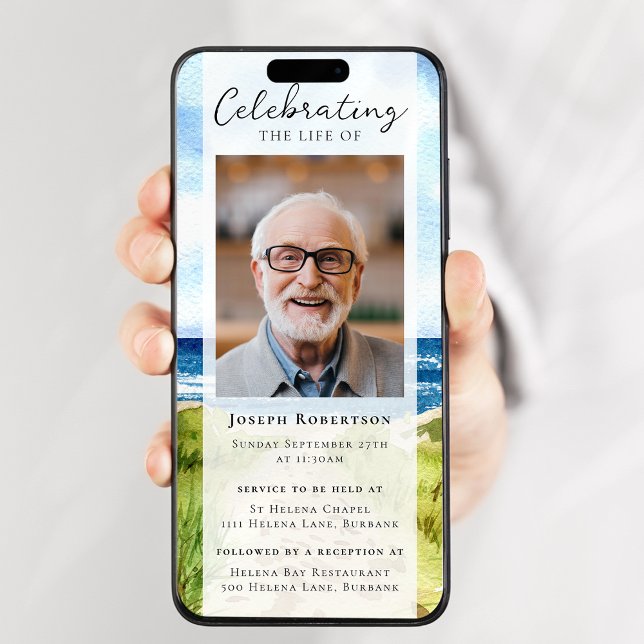 Convite Evento Digital Funeral Fotográfico do Oceano de Pr (Criador carregado)