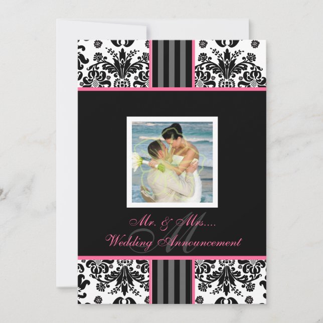 Convite Evento do PixDezines... monograma isabella damask (Frente)