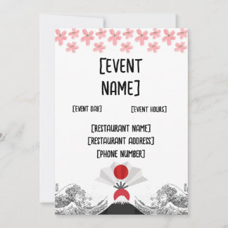 Convite Evento e posse de sushi restaurante japonês
