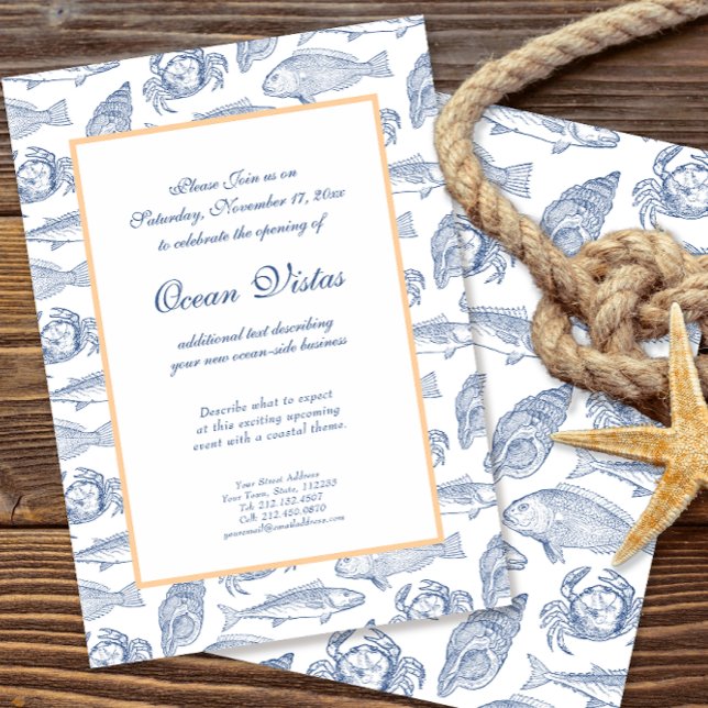Convite Evento em praia no resort ou restaurante costeiro (Criador carregado)