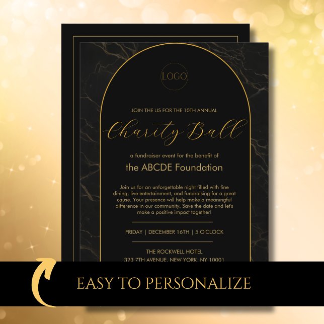 Convite Evento Empresarial de Empresa Corporativa Preto Má (Criador carregado)