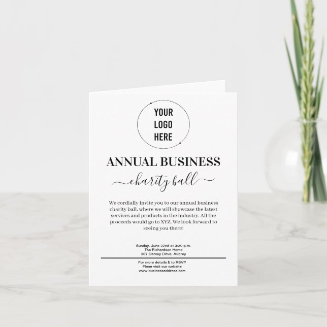 Convite evento empresarial minimalista (Frente)